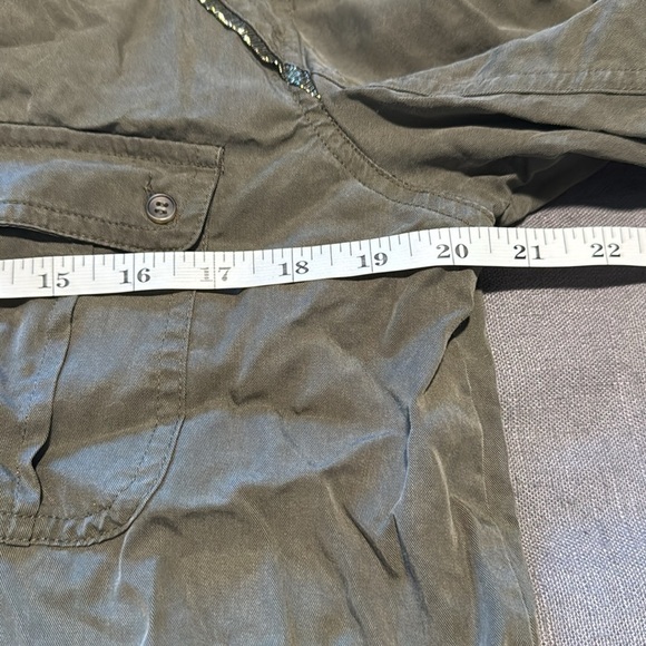 FREE PEOPLE Army Green Button Down Shirt - Picture 9 of 10